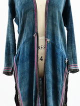 Embroidered Indigo Duster Jacket arcadeshops.com
