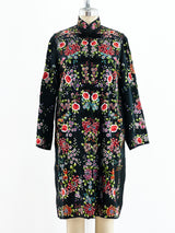 Floral Embroidered Silk Duster Jacket arcadeshops.com