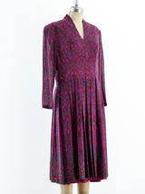 Pauline Trigere Paisley Crepe Dress Dress arcadeshops.com