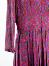 Pauline Trigere Paisley Crepe Dress Dress arcadeshops.com