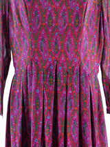 Pauline Trigere Paisley Crepe Dress Dress arcadeshops.com