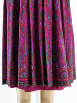 Pauline Trigere Paisley Crepe Dress Dress arcadeshops.com