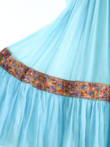 Turquoise Embroidered Trapeze Dress Dress arcadeshops.com