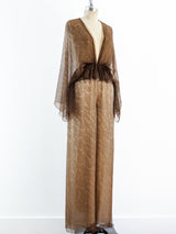 Ombre Silk Chiffon Jumpsuit Suit arcadeshops.com