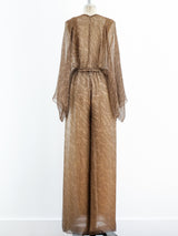 Ombre Silk Chiffon Jumpsuit Suit arcadeshops.com