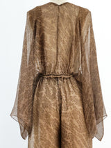 Ombre Silk Chiffon Jumpsuit Suit arcadeshops.com