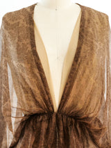 Ombre Silk Chiffon Jumpsuit Suit arcadeshops.com