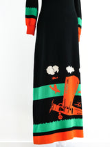 Sant'Angelo Airplane Knit Maxi Dress Dress arcadeshops.com