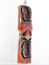 Optic Print Jersey Maxi Dress Dress arcadeshops.com