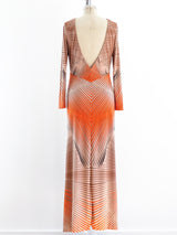 Optic Print Jersey Maxi Dress Dress arcadeshops.com