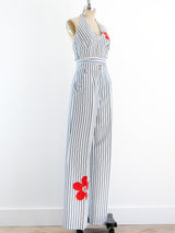 Striped Halter Ensemble Suit arcadeshops.com