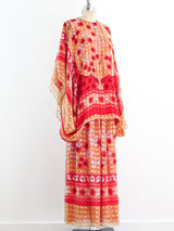 Silk Floral Caftan Ensemble Suit arcadeshops.com