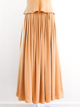 1980's Calvin Klein Blush Silk Halter Ensemble Suit arcadeshops.com