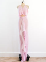 Lilac Jersey Open Back Ruffle Dress Dress arcadeshops.com