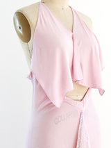 Lilac Jersey Open Back Ruffle Dress Dress arcadeshops.com