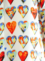 Gianni Versace Silk Heart Print Blouse Top arcadeshops.com