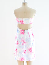 Versus Versace Rose Print Mini Dress arcadeshops.com