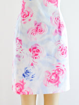 Versus Versace Rose Print Mini Dress arcadeshops.com