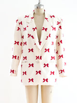 Perry Ellis Bow Print Blazer Jacket arcadeshops.com