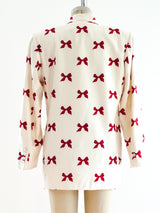 Perry Ellis Bow Print Blazer Jacket arcadeshops.com