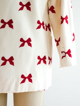 Perry Ellis Bow Print Blazer Jacket arcadeshops.com