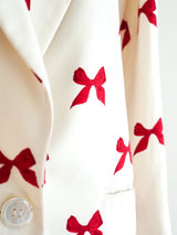 Perry Ellis Bow Print Blazer Jacket arcadeshops.com