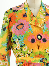 Pauline Trigere Floral Halter Ensemble Suit arcadeshops.com