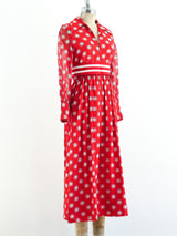 Mollie Parnis Dot Print Dress Dress arcadeshops.com