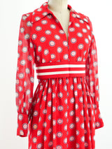 Mollie Parnis Dot Print Dress Dress arcadeshops.com
