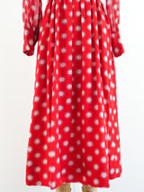 Mollie Parnis Dot Print Dress Dress arcadeshops.com