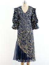 Judy Hornby Navy and Gold Dress Dress arcadeshops.com