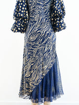 Judy Hornby Navy and Gold Dress Dress arcadeshops.com