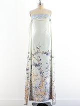 Chloe Floral Silk Evening Dress Dress arcadeshops.com