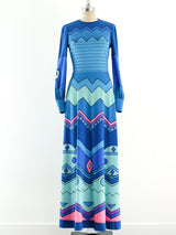 Louis Feraud Graphic Knit Maxi Dress arcadeshops.com