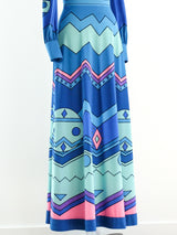 Louis Feraud Graphic Knit Maxi Dress arcadeshops.com