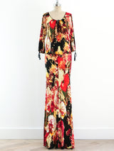 Jean Paul Gaultier Floral Maxi Dress Dress arcadeshops.com