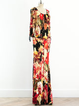 Jean Paul Gaultier Floral Maxi Dress Dress arcadeshops.com
