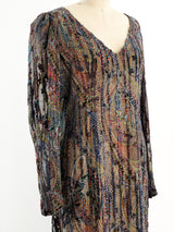 Pauline Trigere Devore Velvet Paisley Dress Dress arcadeshops.com