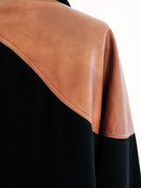 Roberta di Camerino Wool and Leather Coat Jacket arcadeshops.com