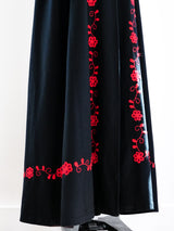 Wool Floral Embroidered Cape Jacket arcadeshops.com