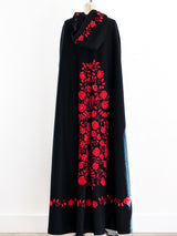 Wool Floral Embroidered Cape Jacket arcadeshops.com