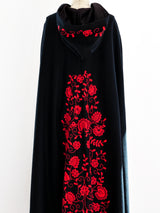 Wool Floral Embroidered Cape Jacket arcadeshops.com