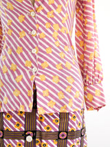 1960's Ungaro Mixed Print Ensemble Suit arcadeshops.com