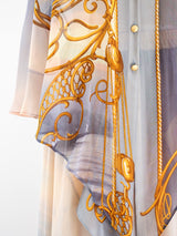 Nautical Printed Sleeveless Chiffon Ensemble Suit arcadeshops.com