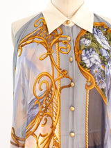 Nautical Printed Sleeveless Chiffon Ensemble Suit arcadeshops.com