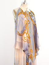 Nautical Printed Sleeveless Chiffon Ensemble Suit arcadeshops.com