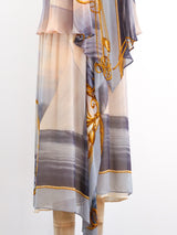 Nautical Printed Sleeveless Chiffon Ensemble Suit arcadeshops.com