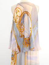 Nautical Printed Sleeveless Chiffon Ensemble Suit arcadeshops.com
