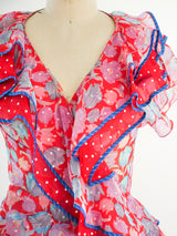 Koos Van Den Akker Wrap Style Floral Ensemble Suit arcadeshops.com