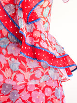 Koos Van Den Akker Wrap Style Floral Ensemble Suit arcadeshops.com